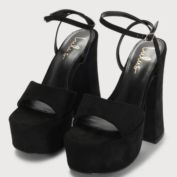 Lulus Black platform shoes brand new in box Lulus - Picture 2 of 7